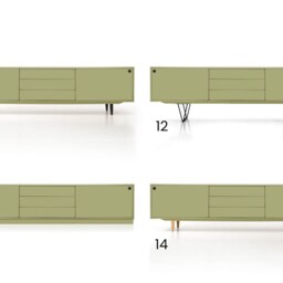 Vinyl Record Storage - Cabinet Player Stand Medium Sideboard Solid Wood Table Livlo N-S02 - thumbnail 2