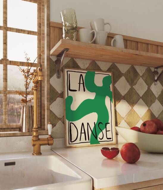 La Danse Unframed Print French Dance Poster Abstract Home Decor Art Colourful Prints Living Room Kitchen - image 1