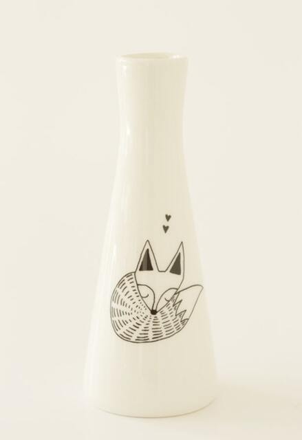 Ceramic Vase - Slumbering Fox - image 1