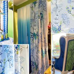 Designers Guild Kimono Blossom Curtain Panels Grey, White & Blue Floral Cotton - thumbnail 2