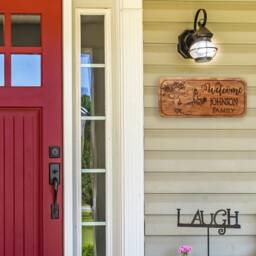 Personalized Lighthouse Wood Sign Coastal Family Name Wall Decor - thumbnail 4