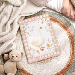 Sweet Duck Nursery Print - Gingham Floral Goose Art - thumbnail 3