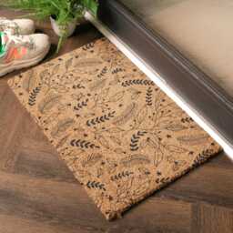 Black Winter Foliage Doormat - Home Decor Indoor 60 X 40cm - thumbnail 2