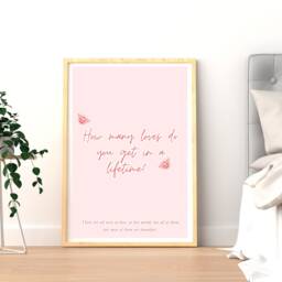 Magnolia Parks Print, Merch, How Many Loves Do You Get in A Lifetime, Bookish Prints, Book Wall Art, Gift - thumbnail 3