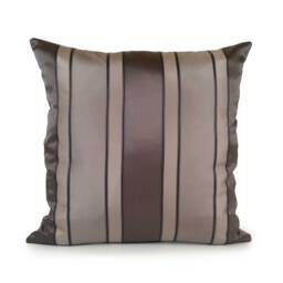 Charcoal & Silver Gray Pillow, Throw Pillow Cover, Decorative Pillowcase, Cushion Accent Silk Blend, Striped Pillow, Decor