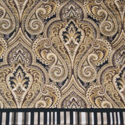 Black Tan Valance 17x55 - Leesburg Mill Creek Flint Toile Curtain - Brass Drapery Window Topper Custom Handmade Home D??cor - thumbnail 2
