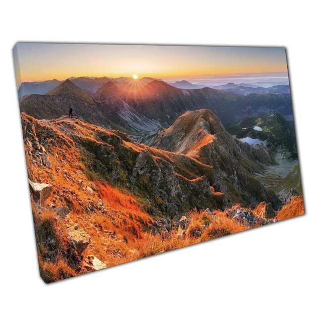 stunning Rohac Peak Sunrise Canvas Print Tatra Mountains Wall Art For Home Office Decor - image 1