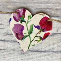 Emma Bridgewater Sweet Pea Bunting, Wooden Floral Garland, Botanical Wall Decor For Mothers Day - thumbnail 2