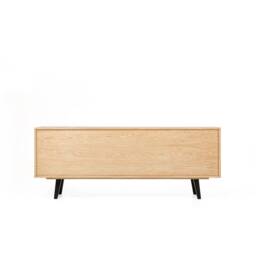 "Sideboard, Tv Cabinet, Bookshelf Sideboard, Oak Veneer With 2 Shelves & 3 Drawers ""Grass" - thumbnail 3