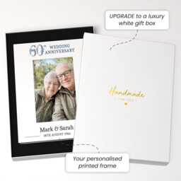 Personalised 60Th Anniversary Gifts - Diamond Wedding Photo Frame - thumbnail 2
