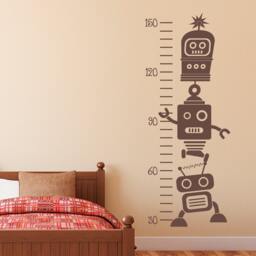 Robot Growth Chart Wall Decal Kids Bedroom Decor - thumbnail 2