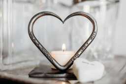 11Th Anniversary Steel T Light~ Personalised Wedding Gift~ For Him Her Couples~ Candles Home Decor - thumbnail 1