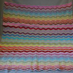 Rainbow Zig Zag Blanket - thumbnail 2