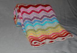 Rainbow Zig Zag Blanket - thumbnail 1