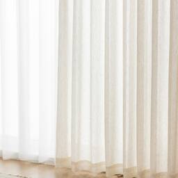 Mullen Sheer Curtain, Faux Linen Custom Curtain Panel, Cotton Drape, Extra Long For Living Room Bedroom, 1Pc - thumbnail 3