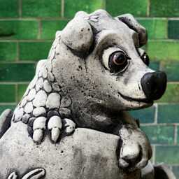 stone Baby Dragon Sculpture Concrete Scary Figurine Cement Animal Decoration Outdoor Wildlife Ornament Dragon Lover Gift Front Door Decor - thumbnail 2