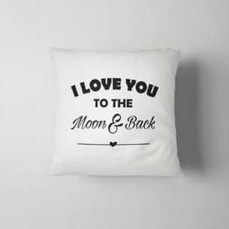 I Love You To The Moon & Back, Pillow Cases, Living Room Decor, Floor Pillow, Garden Kids Rustic Home Decor - thumbnail 2