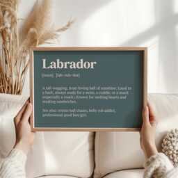 Labrador Definition Print - Funny Dog Lover Poster, Loyal Pup Wall Art, Gift For Lab Owners & Vet Office Decor , Animal Clinic Poster - thumbnail 2