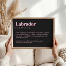 Labrador Definition Print - Funny Dog Lover Poster, Loyal Pup Wall Art, Gift For Lab Owners & Vet Office Decor , Animal Clinic Poster - thumbnail 1