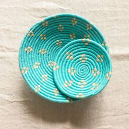 Assorted Sabai Handwoven Grass Baskets, African Plates, Set Of 2/4/6/8 Wall Art, Gallery Wall, Boho Baskets - thumbnail 3
