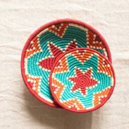 Assorted Sabai Handwoven Grass Baskets, African Plates, Set Of 2/4/6/8 Wall Art, Gallery Wall, Boho Baskets - thumbnail 4