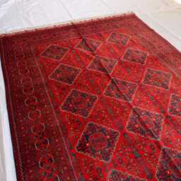 Handmade Khal Mohammadi Rug Afghan Wool Tribal Carpet - 9.8x6.5 Ft - thumbnail 4