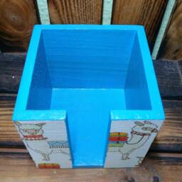 Note Box With Alpaca Made Of Wood - thumbnail 4