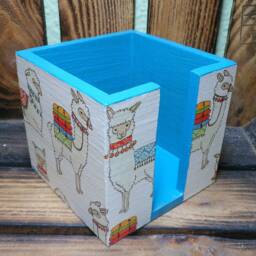 Note Box With Alpaca Made Of Wood - thumbnail 2