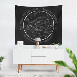 The Fault in Our Stars Tapestry, John Green Quote, Constellation Wall Art - thumbnail 1