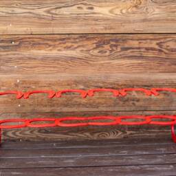 Horseshoe Boot Rack - Holds 3 Pairs Decor Art Red Storage Organizer Gift - thumbnail 3