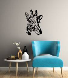 Giraffe Head Vinyl Wall Decal African Animal Safari Kids Room Decor Nursery Funny Interior Idea Stickers Mural - #2956Di - thumbnail 1