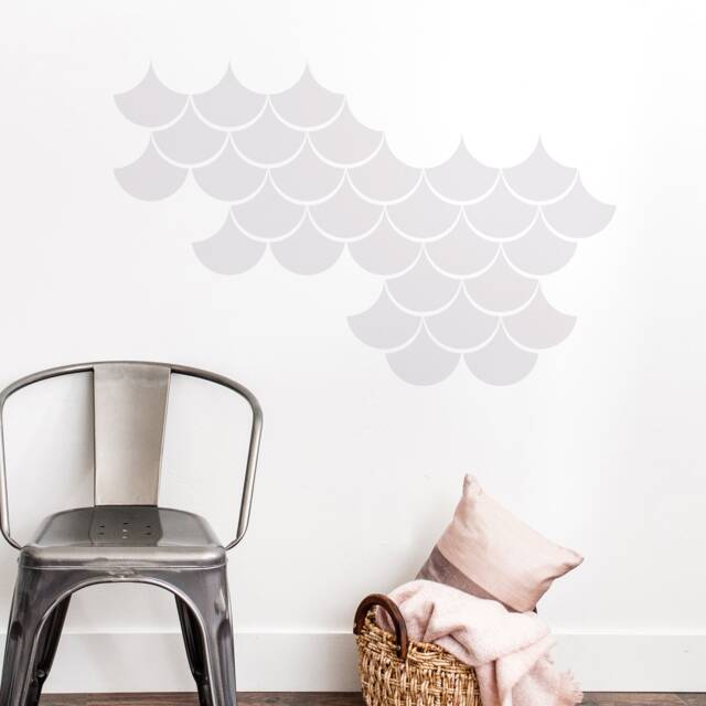 Mermaid Scales Wall Stickers - Decals Stars Decor Home Kids Bedrooms Star - image 1