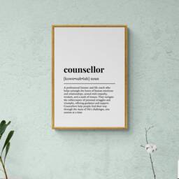 Counsellor Funny Definition Job Work Gift Wall Art Print - thumbnail 3