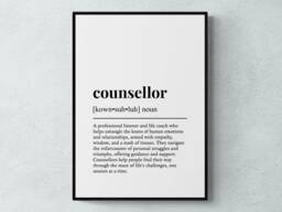 Counsellor Funny Definition Job Work Gift Wall Art Print - thumbnail 1