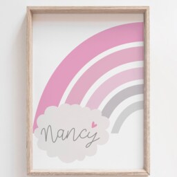2 Playroom Prints, Sister Siblings Wall Art, Rainbow Decor, Playroom, Print, Personalised - thumbnail 3