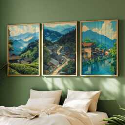 Set Of 3 Chiang Mai Posters, Thailand Travel Prints, Wall Art Set, Thai Decor Poster - thumbnail 2