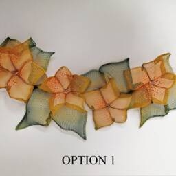 Metal Wire Mesh Flower Wall Decor - Nature Hanging Art, Set Of 2 - thumbnail 3