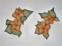 Metal Wire Mesh Flower Wall Decor - Nature Hanging Art, Set Of 2 - thumbnail 1