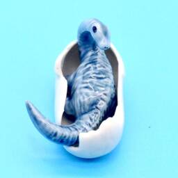 Miniature Ceramic Dinosaur Dino Baby Egg Jurassic Animal Little Blue Figurine Small Statue Tiny Decoration Collectible Hand Painted Figure - thumbnail 2