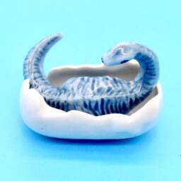 Miniature Ceramic Dinosaur Dino Baby Egg Jurassic Animal Little Blue Figurine Small Statue Tiny Decoration Collectible Hand Painted Figure - thumbnail 3