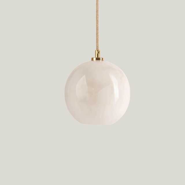 Selene - Alabaster Pendant Light, Art Deco Lamp, Lighting - image 1
