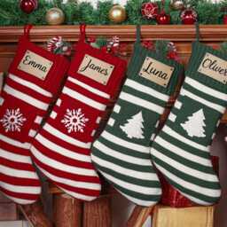 Personalized Christmas Stockings, Pet Paw Stockings, Family Dog Cat Stocking, Christmas Gift - thumbnail 2