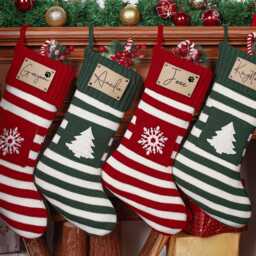 Personalized Christmas Stockings, Pet Paw Stockings, Family Dog Cat Stocking, Christmas Gift - thumbnail 3