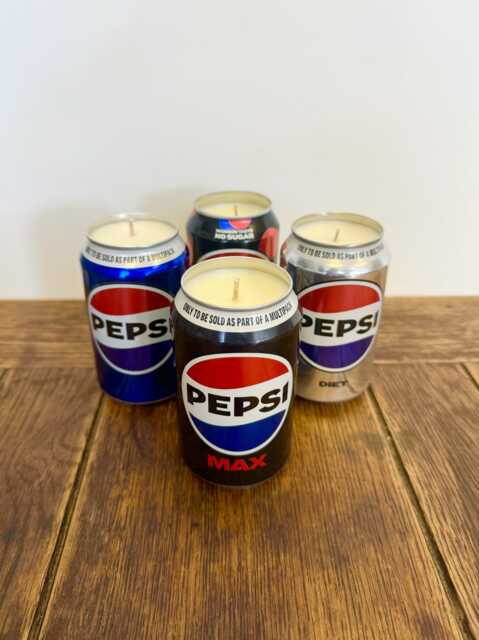 Pepsi Can Candle - Smells Like The Drink Scented Soy Wax Max Diet Cherry - image 1