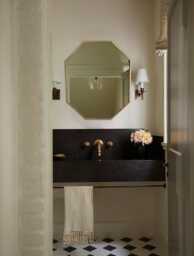 Handmade Octagon Brass Wall Mirror Custom Bathroom Mirror - thumbnail 1