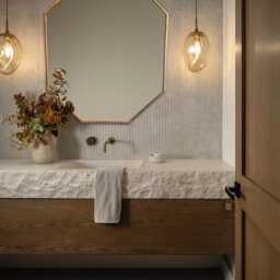 Handmade Octagon Brass Wall Mirror Custom Bathroom Mirror - thumbnail 3