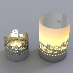 Bath Skyline Silhouette Candle Projection Gift Tube, City Souvenir
