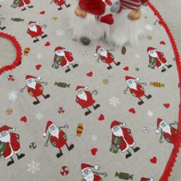 Santa Christmas Tree Skirt Decor Holiday Scandinavian Gift Ornament Swedish Nordic - thumbnail 2