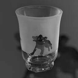 Working Cocker Vase Frieze Clear Glass Vase - 14.5cm, Boxed With Working Cocker Spaniel Frieze Design - thumbnail 3
