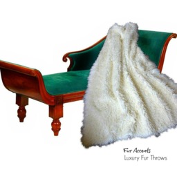 Handmade Faux Fur Throw Blanket - Mongolian Sheepskin, Minky Lining - thumbnail 3